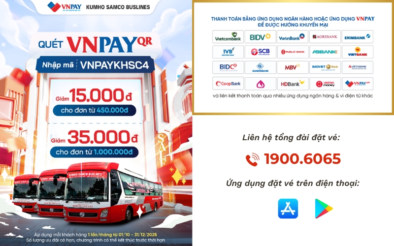 Thanh toán VNPAY-QR nhận ưu đãi Kumho Samco Thanh toán VNPAY-QR nhận ưu đãi Kumho Samco