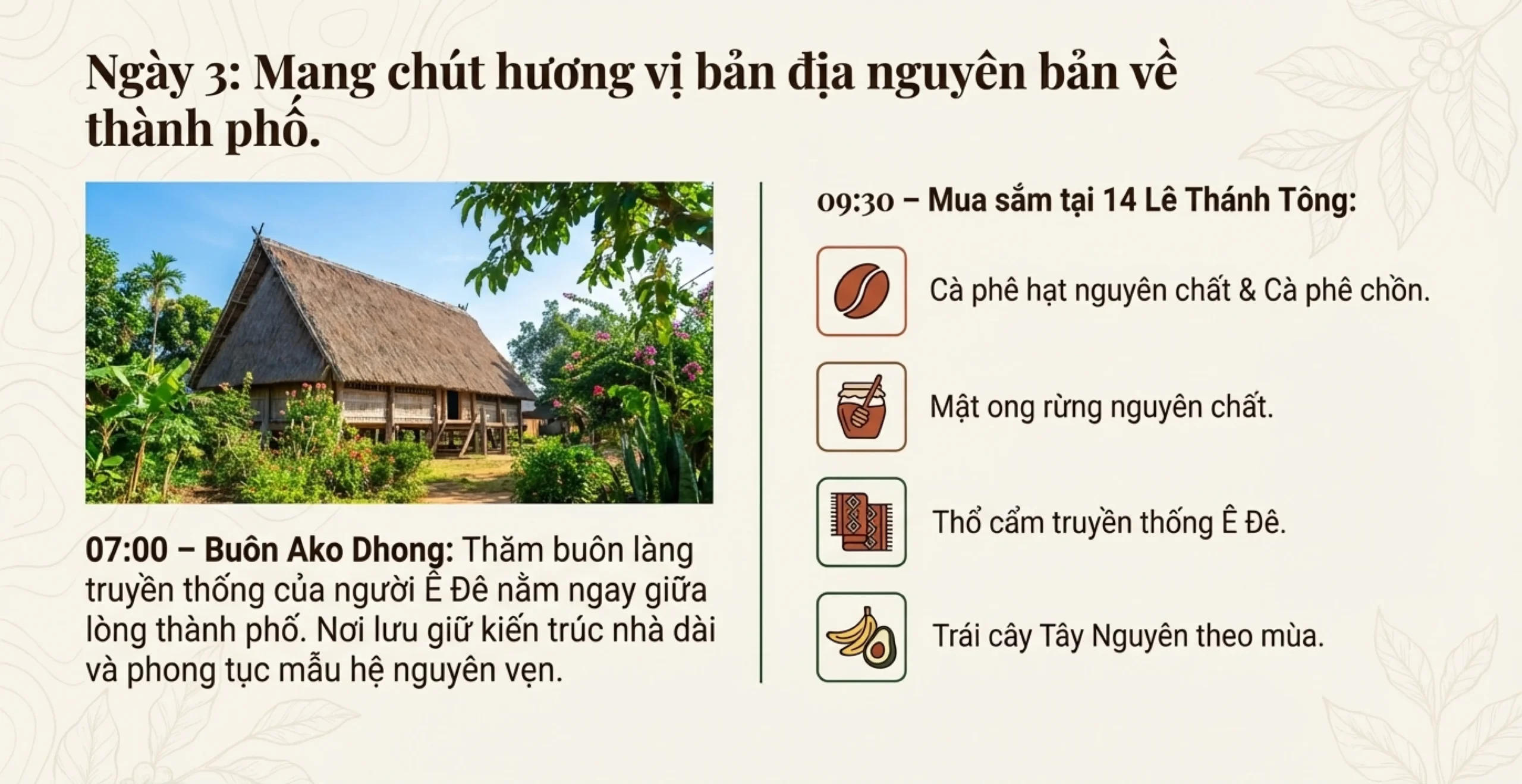 Lịch Trình Buôn Ma Thuột 3 Ngày 2 Đêm 2026