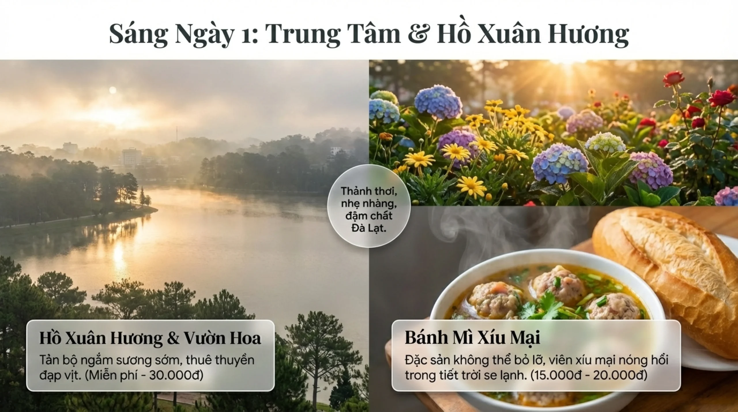 Lịch trình Đà Lạt 2 ngày 1 đêm – khung cảnh thành phố ngàn hoa sương sớm